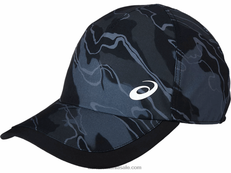 Asics negru de performanță șapcă grafică unisex ZF464186