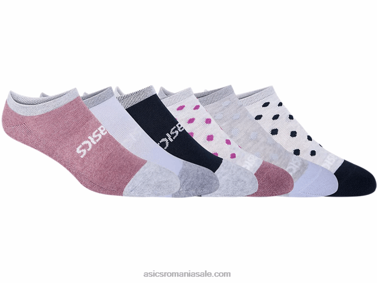 Asics albastru/violet asortat șosete accelerate de damă, pachet de 6 ZF4643455