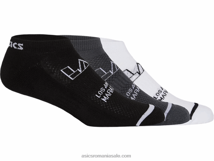 Asics negru/alb/gri pernă joasă pachet de 3 lam ZF4641369