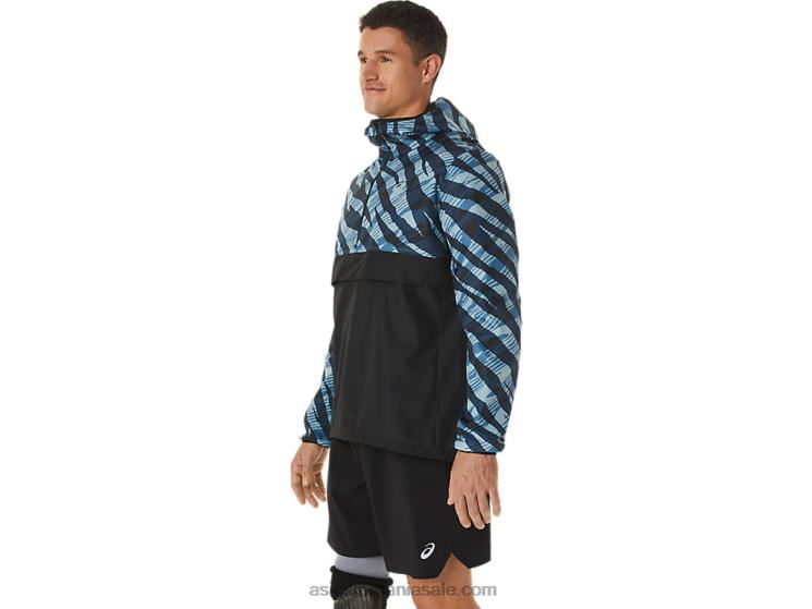 Asics azur/negru de performanță anorac sălbatic camo pentru bărbați ZF4641102