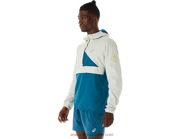 Asics cerneală teal/light salvie anorac pentru bărbați Fujitrail ZF464523