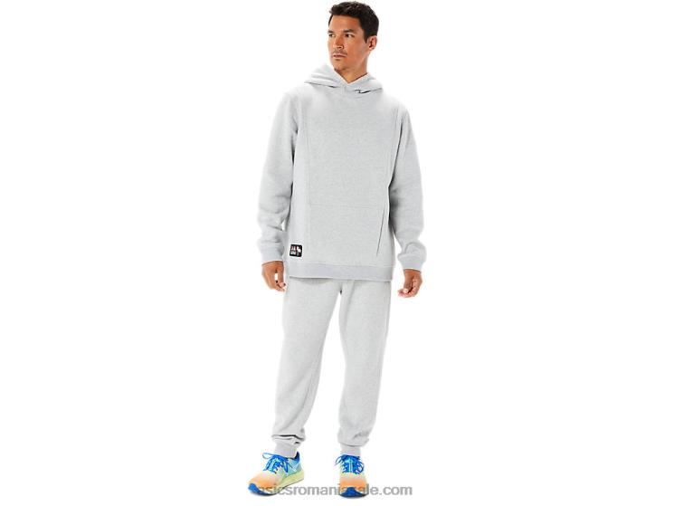 Asics erica gri deschis hanorac pentru bărbați duminică fleece lam ZF4641346