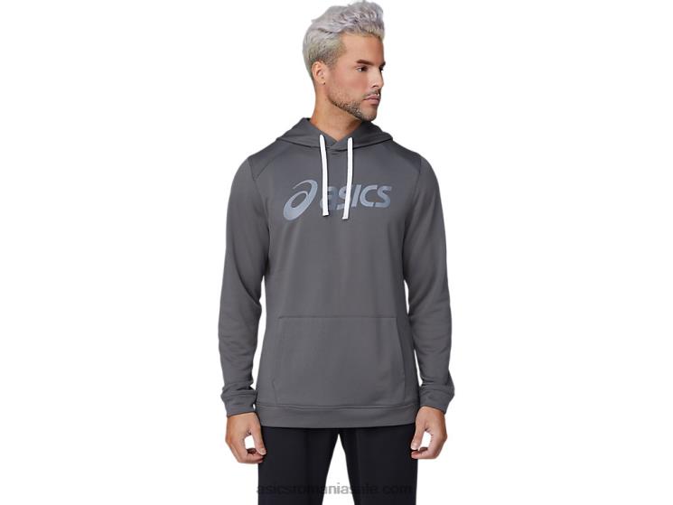 Asics gri grafit/metropolis hanorac pentru bărbați din terry francez ZF4641807