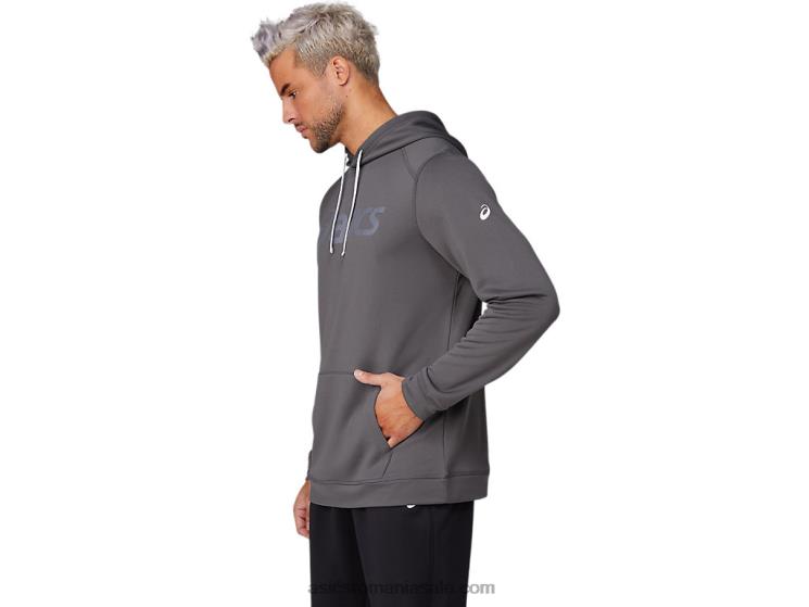 Asics gri grafit/metropolis hanorac pentru bărbați din terry francez ZF4641807