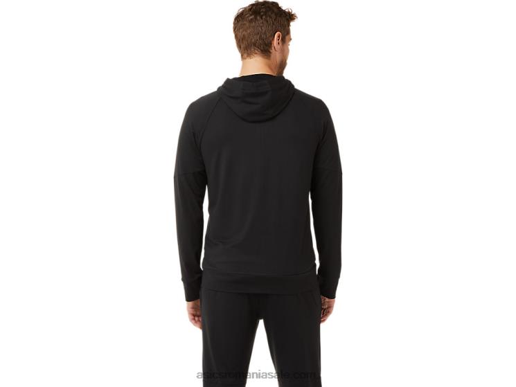 Asics negru de performanță hanorac tehnic pentru bărbați cu fermoar complet ZF4642029