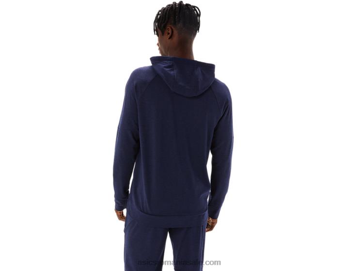 Asics pară/perf negru hanorac tehnic pentru bărbați cu fermoar complet ZF464867