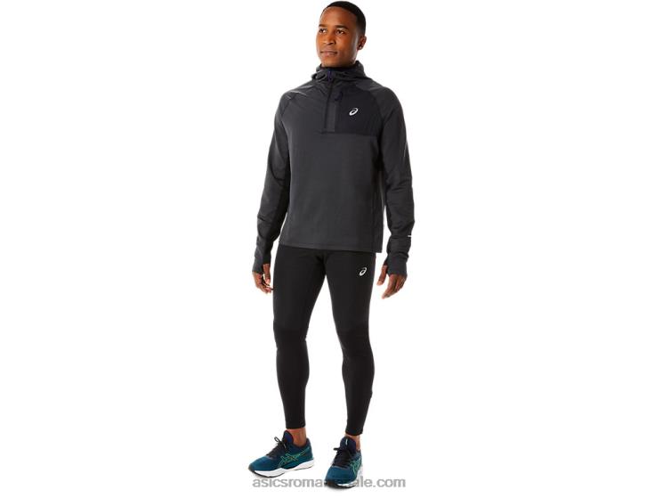 Asics performanță erica neagră hanorac cu mânecă lungă pentru alergare de iarnă pentru bărbați ZF464885