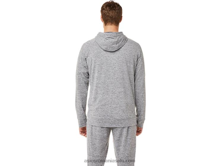 Asics purtător gri heather hanorac tehnic pentru bărbați cu fermoar complet ZF4641907