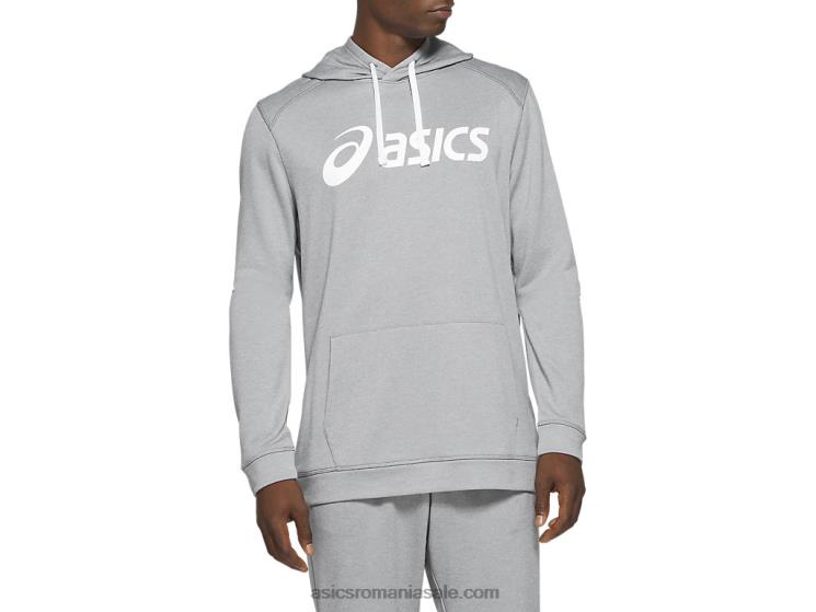 Asics sheet rock heather/alb hanorac pentru bărbați din terry francez ZF4641971