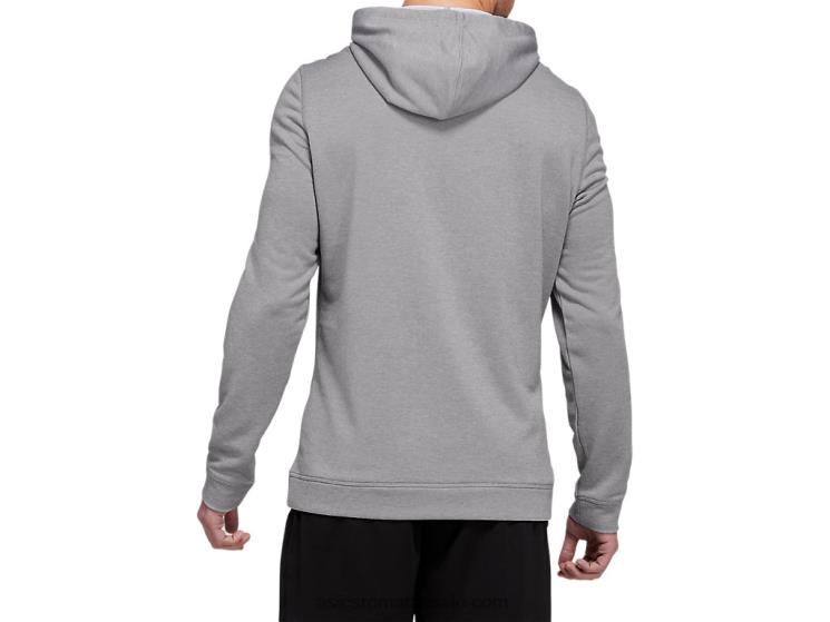 Asics sheet rock heather/alb hanorac pentru bărbați din terry francez ZF4641971