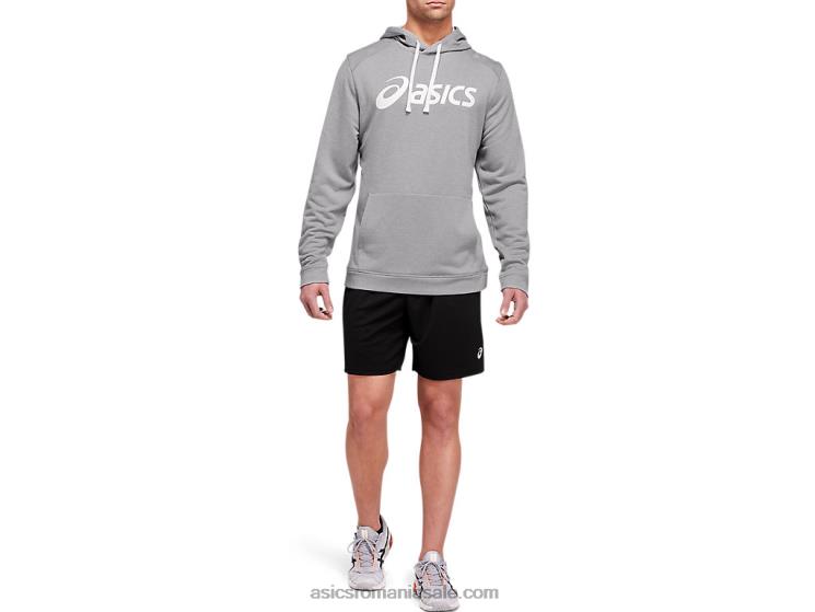 Asics sheet rock heather/alb hanorac pentru bărbați din terry francez ZF4641971
