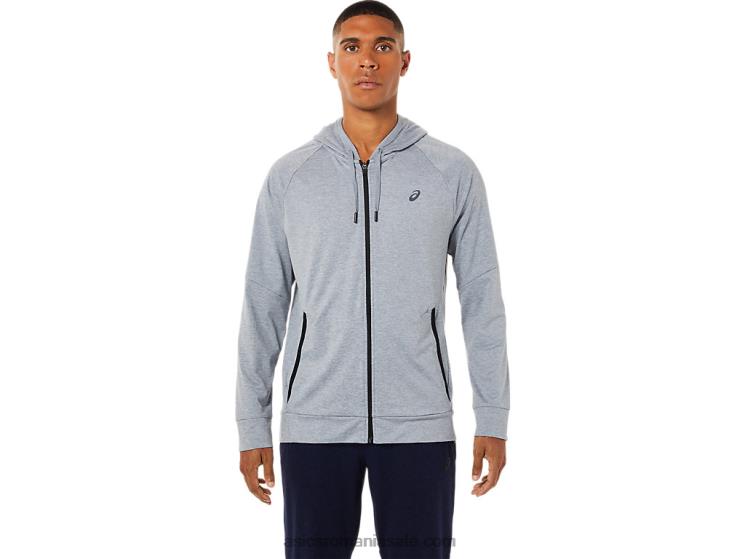 Asics sheet rock heather hanorac tehnic pentru bărbați cu fermoar complet ZF4641780