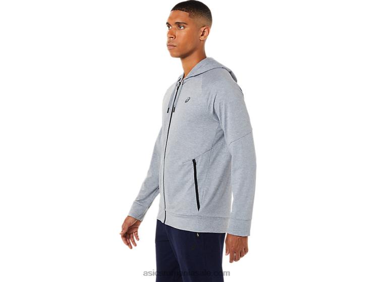 Asics sheet rock heather hanorac tehnic pentru bărbați cu fermoar complet ZF4641780