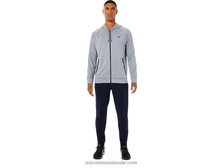 Asics sheet rock heather hanorac tehnic pentru bărbați cu fermoar complet ZF4641780