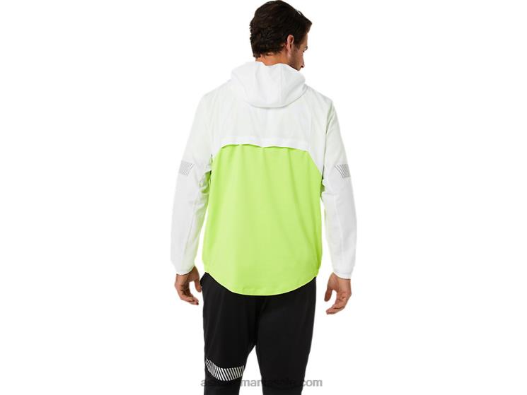 Asics alb strălucitor/verde pericol jachetă de spectacol pentru bărbați ZF4641348