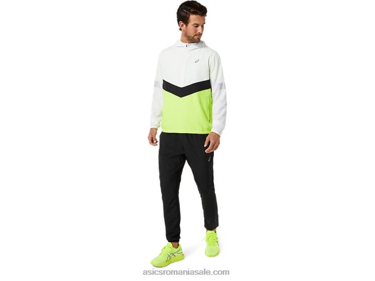 Asics alb strălucitor/verde pericol jachetă de spectacol pentru bărbați ZF4641348