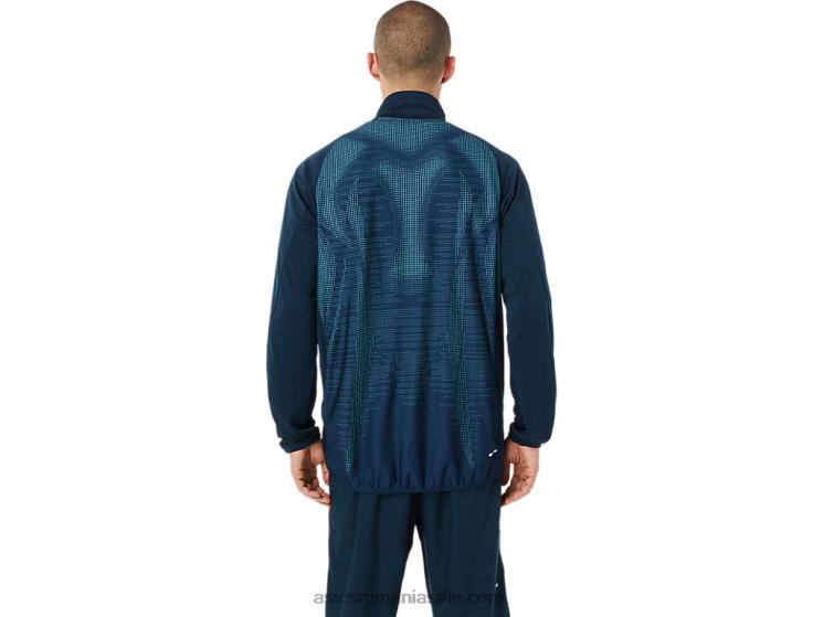 Asics albastru francez jachetă jacquard actibreeze pentru bărbați ZF4641503