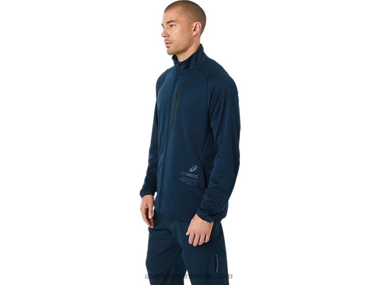 Asics albastru francez jachetă jacquard actibreeze pentru bărbați ZF4641503
