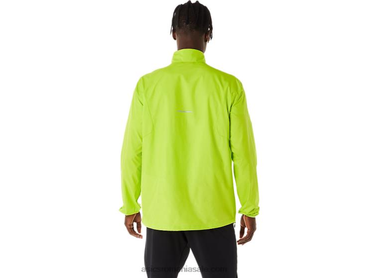 Asics coaja de lime/negru de performanță jachetă de spectacol pentru bărbați ZF464238