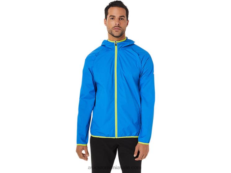 Asics colorant spațial albastru electric/coaja de lime jachetă pentru bărbați ZF4641712
