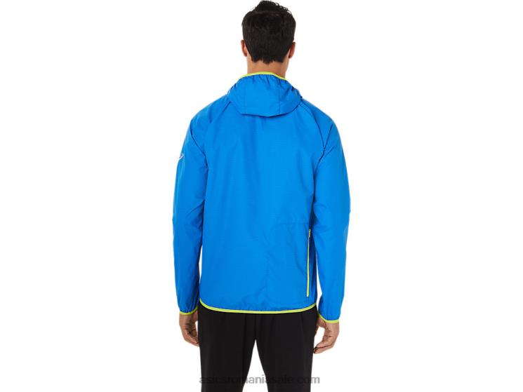 Asics colorant spațial albastru electric/coaja de lime jachetă pentru bărbați ZF4641712
