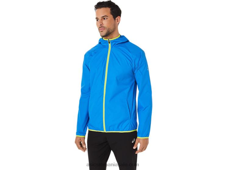 Asics colorant spațial albastru electric/coaja de lime jachetă pentru bărbați ZF4641712