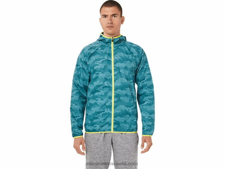 Asics imprimeu misty pin/sour yuzu jachetă pentru bărbați ZF4641893
