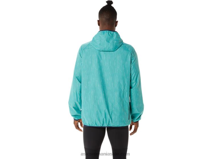 Asics imprimeu salvie/albastru francez jachetă pentru bărbați ZF4641387