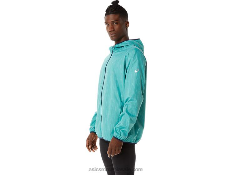 Asics imprimeu salvie/albastru francez jachetă pentru bărbați ZF4641387