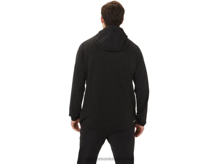 Asics negru de performanță jachetă bărbați din tricot periat jacquard actibreeze ZF464755