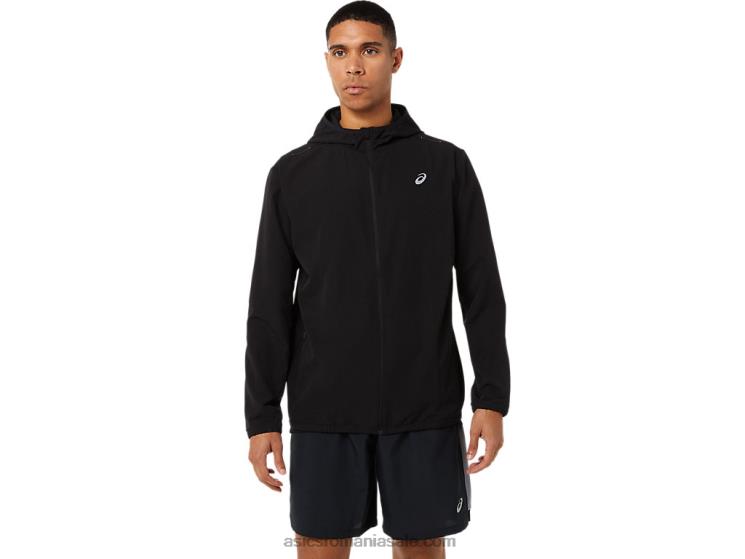 Asics negru de performanță jachetă gata pregătită pentru bărbați ZF4641394