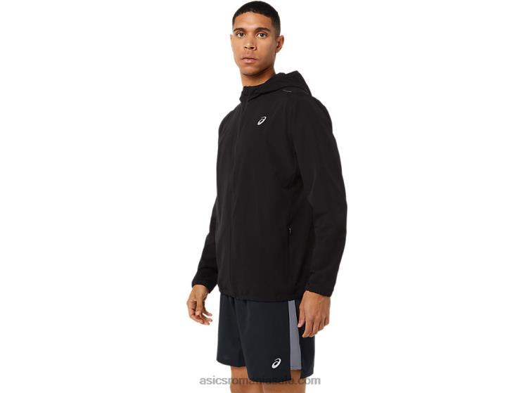 Asics negru de performanță jachetă gata pregătită pentru bărbați ZF4641394