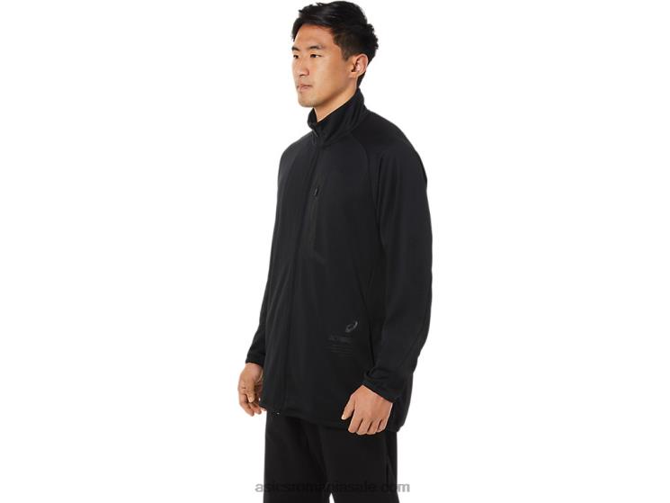 Asics negru de performanță jachetă jacquard actibreeze pentru bărbați ZF4641516
