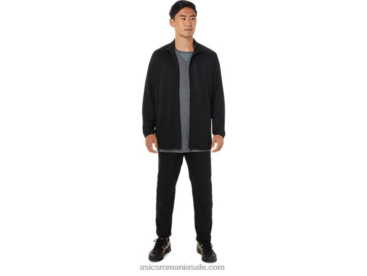 Asics negru de performanță jachetă jacquard actibreeze pentru bărbați ZF4641516