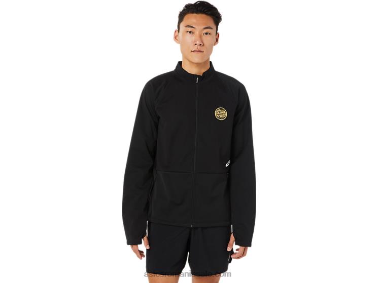 Asics negru de performanță jachetă lam bărbătească ZF4641624