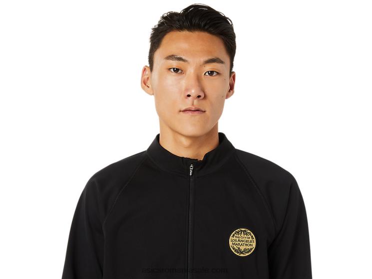 Asics negru de performanță jachetă lam bărbătească ZF4641624