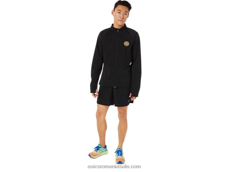 Asics negru de performanță jachetă lam bărbătească ZF4641624