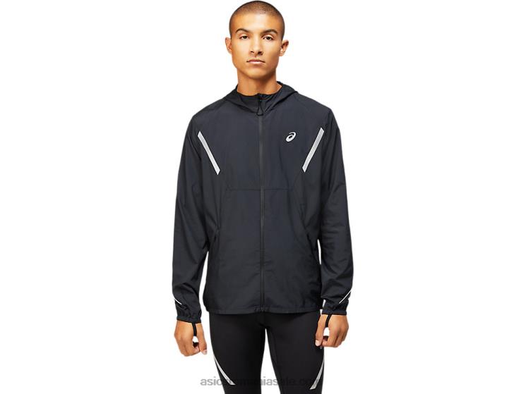 Asics negru de performanță jachetă pentru bărbați lite-show solidă ZF4641670