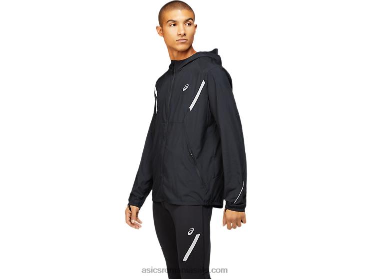 Asics negru de performanță jachetă pentru bărbați lite-show solidă ZF4641670