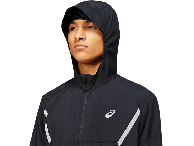 Asics negru de performanță jachetă pentru bărbați lite-show solidă ZF4641670