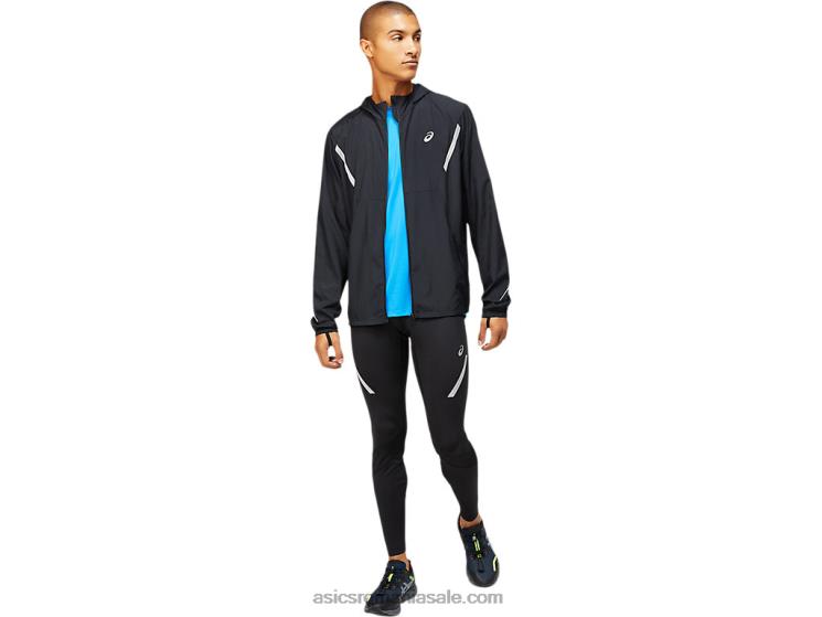 Asics negru de performanță jachetă pentru bărbați lite-show solidă ZF4641670