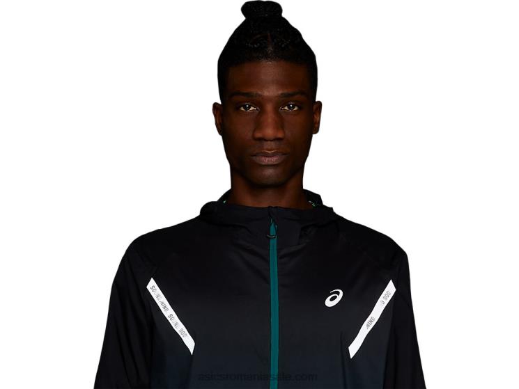 Asics performanță negru/pin catifea jachetă de spectacol pentru bărbați ZF464832