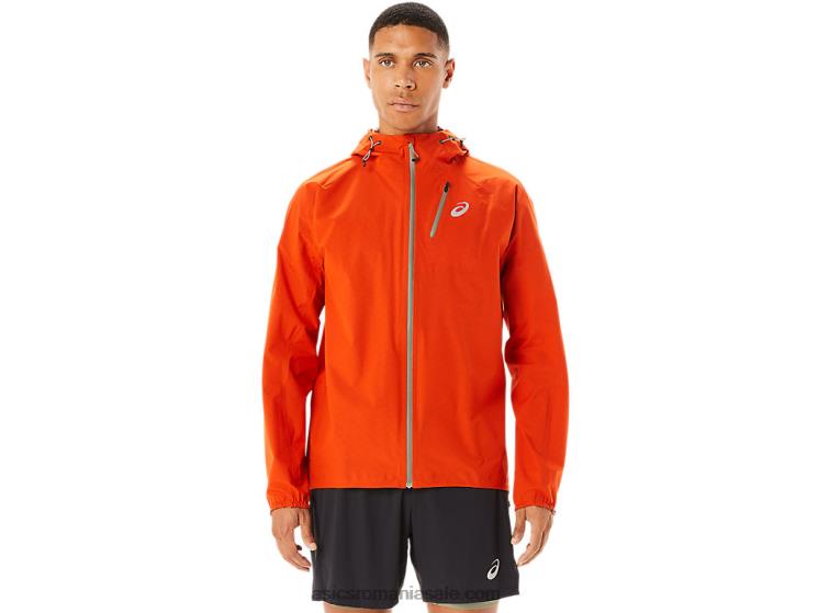 Asics roșii cherry jachetă impermeabilă fujitrail pentru bărbați ZF4641146