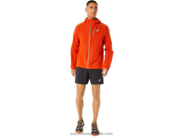 Asics roșii cherry jachetă impermeabilă fujitrail pentru bărbați ZF4641146