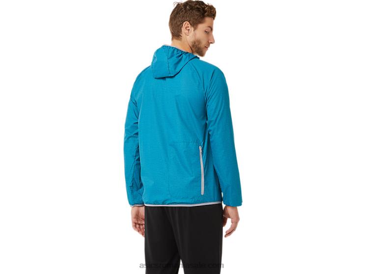 Asics teal blue heather/sheet rock jachetă pentru bărbați ZF4642027