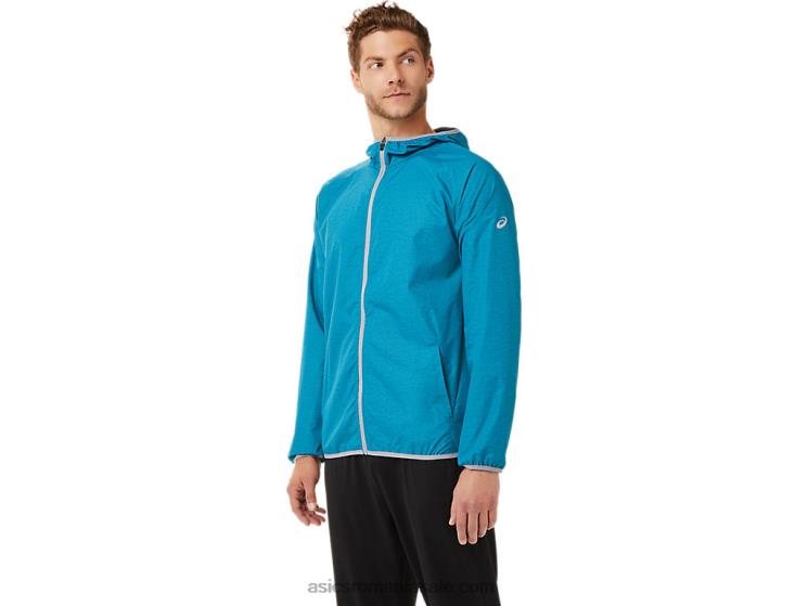 Asics teal blue heather/sheet rock jachetă pentru bărbați ZF4642027