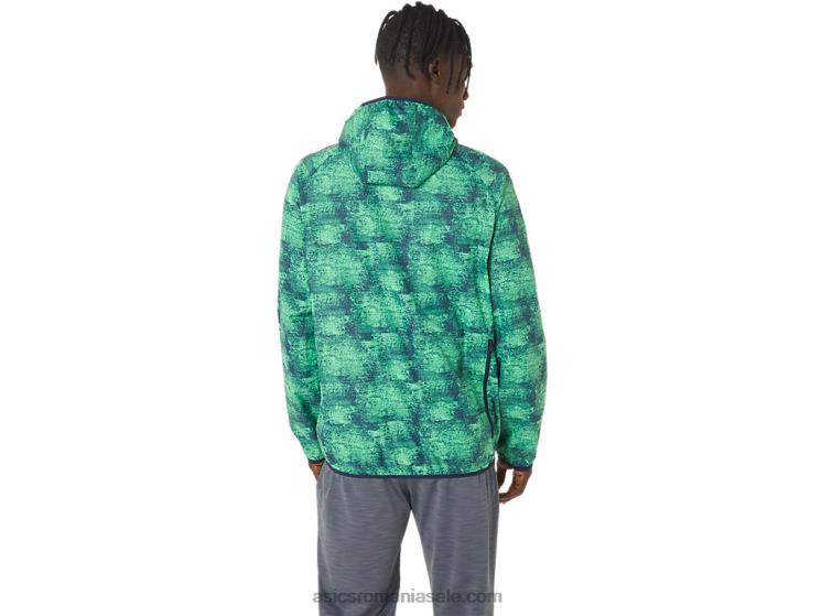 Asics tie colorant verde/peacoat jachetă pentru bărbați ZF4641050