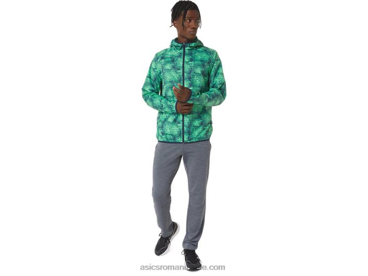Asics tie colorant verde/peacoat jachetă pentru bărbați ZF4641050