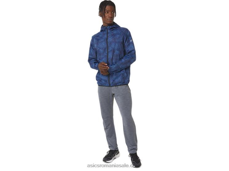 Asics tie dye imprimeu albastru/perf negru jachetă pentru bărbați ZF4641034