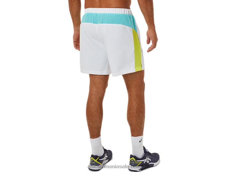 Asics alb strălucitor pantaloni scurti color block pentru bărbați ZF4641480